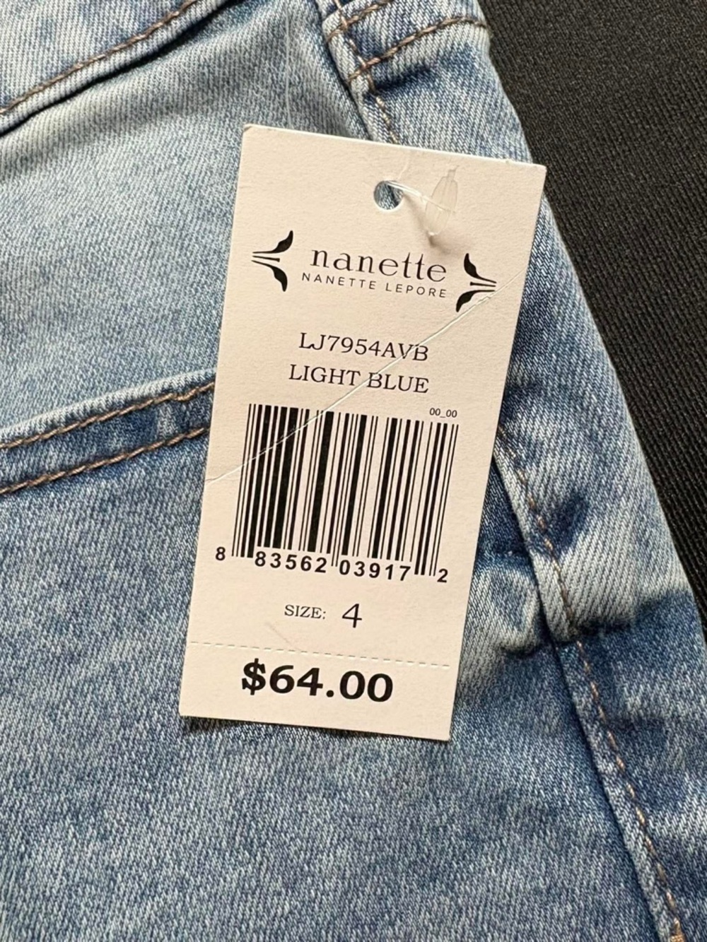Nanette Lepore Light Blue Flare Jeans with Frayed Hem - Picture 7 of 11